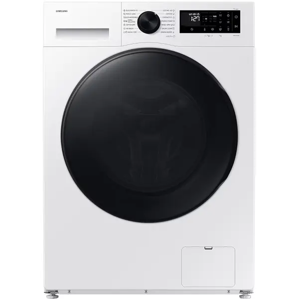 Masina de spalat rufe cu uscator Samsung WD11DG5B15BELE, 11/6 kg, 1400 RPM, Smart Things, AI Ecobubble, WiFi, Hygiene Steam, Alb, Clasa A/D