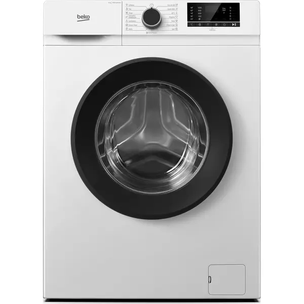 Masina de spalat rufe frontala Beko B1WFK2604WBEE, 6 kg, 1000 RPM, Clasa D, 15 programe, Child Lock, Extra Rinse, Overflow Safety, Alb