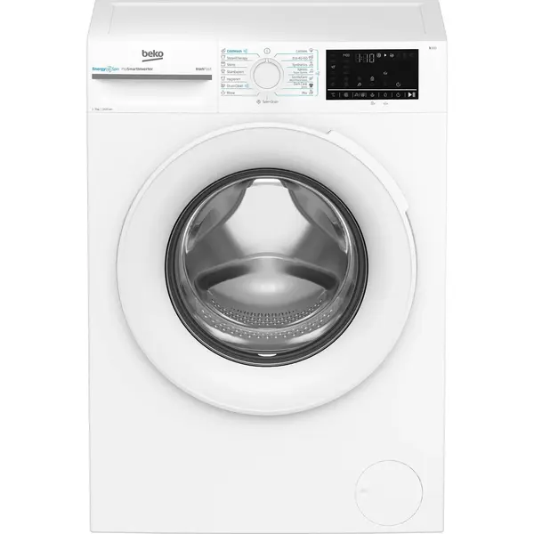 Masina de spalat rufe frontala Beko BM3WFU47415WW, 7 kg, 1400 RPM, Child Lock, Display Digital, SteamCure, AddXtra, Motor ProSmart Inverter, Alb, Clasa A