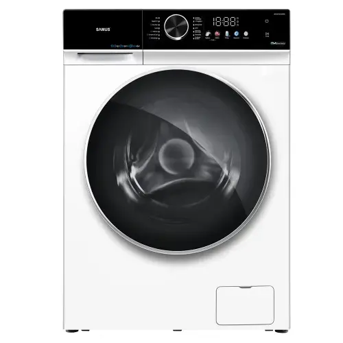 Masina de spalat rufe frontala Samus WSCD10129IDM, 10 kg, 1200 rpm, 14 programe, Clasa A, Motor Inverter, Display LED color (Alb)