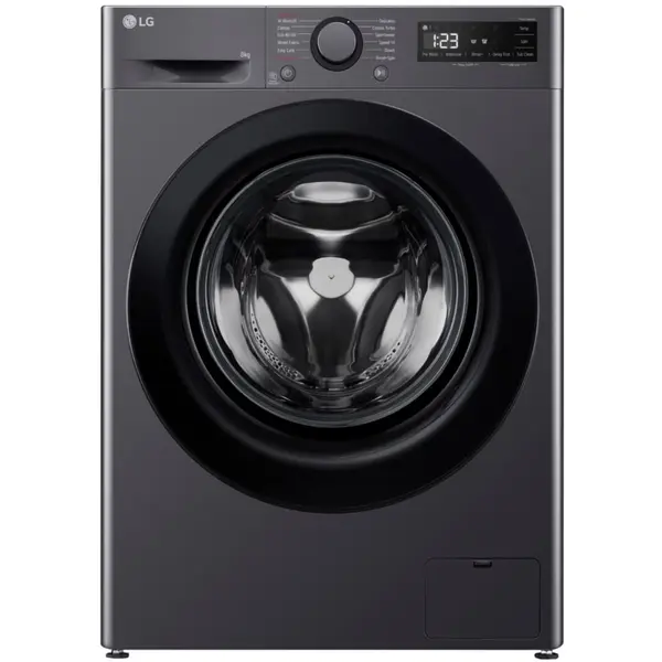 Masina de spalat rufe frontala slim LG F2WR508SBM, Steam, 8 kg, 1200rpm, Clasa A, Motor Direct Drive, Smart Diagnosis, negru