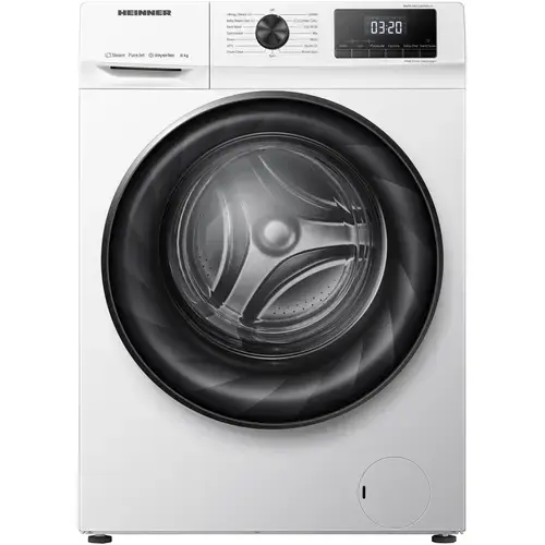Masina de spalat rufe Heinner HWM-H8014INVA++, 8 kg, 1400 rpm, Clasa A, Motor Inverter, Display digital, Blocare acces copii (Alb)