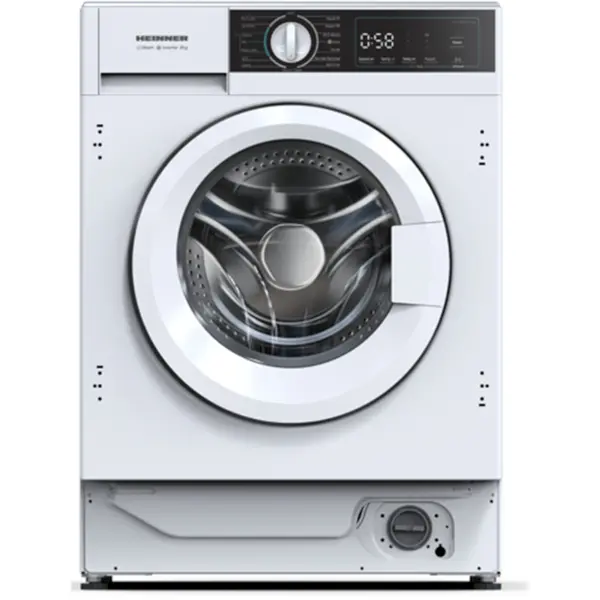 Masina de spalat rufe incorporabila Heinner HWM-BI814IVA+++, 8 kg, 1400 RPM, Clasa A, 15 programe, Blocare acces copii, Alb