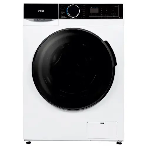 Masina de spalat rufe Samus WSADI-10143, 10 kg, 1400 rpm, Clasa A, 15 programe (Alb/Negru)