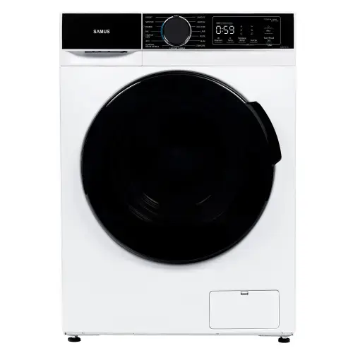 Masina de spalat rufe SAMUS WSADI-12143, 12 kg, 15 programe, 1400 rpm, Clasa A, Motor inverter, Afisaj electronic (Alb)