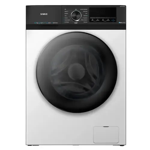 Masina de spalat rufe Samus WSED8128IDM, 8 kg, 1200 rpm, 16 programe, Clasa A, Display LED, Motor Inverter Direct Drive (Alb)