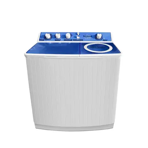 Masina de spalat rufe semiautomata Albatros WMS 7.7, Cantitatea de rufe uscate 7 kg, Cantitatea de rufe la stoarcere 3 kg, Volum cuva de spalare maxim 65 l, Alb/Albastru