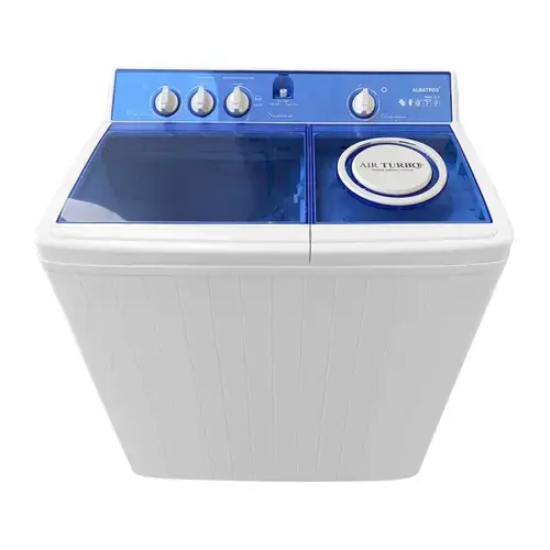 Masina de spalat rufe semiautomata cu storcator Albatros WMS 12.3, Cantitate rufe uscate 12 Kg, Cantitate rufe stoarcere 7 Kg (Alb/Albastru)