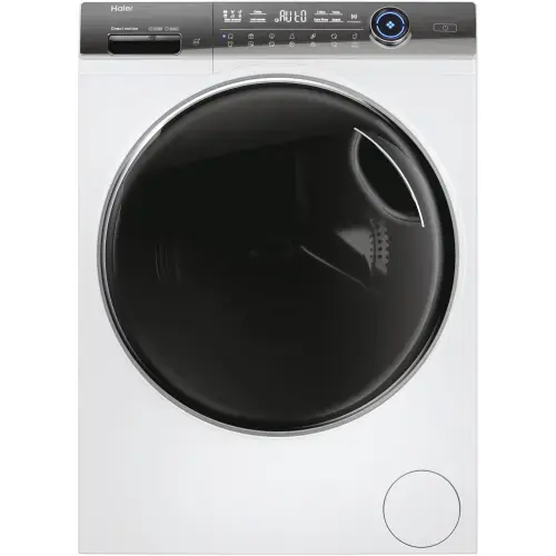 Masina de spalat rufe Slim Haier HW90G-B14979TU1, 9 kg, 1400 RPM, Motor Direct Motion, Refresh, ABT, Steam, Drum light, Dual spray, Pillow Drum, WIFI, Display Led cu Touch control, iTime, Smart Detecting, Clasa B (Alb)