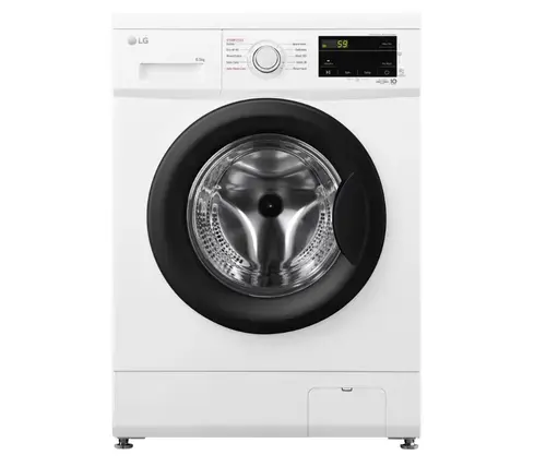 Masina de spalat rufe Slim LG F2J3WSBWE, 6.5 Kg, 1200 RPM, Motor Inverter Direct Drive, Clasa E (Alb)