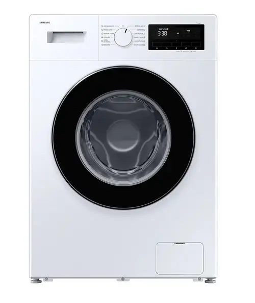 Masina de spalat rufe Slim Samsung WW80FG3M05AWLF, 8 kg, 1400 rpm, Clasa A, Hygiene Steam, Motor Digital Inverter, Display LED, Quick Wash 15', Sertar StayClean, DrumClean+ (Alb)