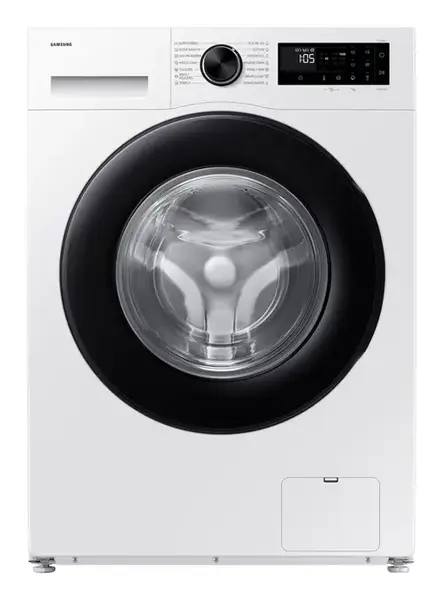 Masina de spalat rufe slim Samsung WW90DG5G34AELE, 9 kg, 1400 rpm, Clasa A, AI Ecobubble, Super Speed 39, SpaceMax, Hygiene Steam, Smart Things, Digital Inverter Motor (Alb)