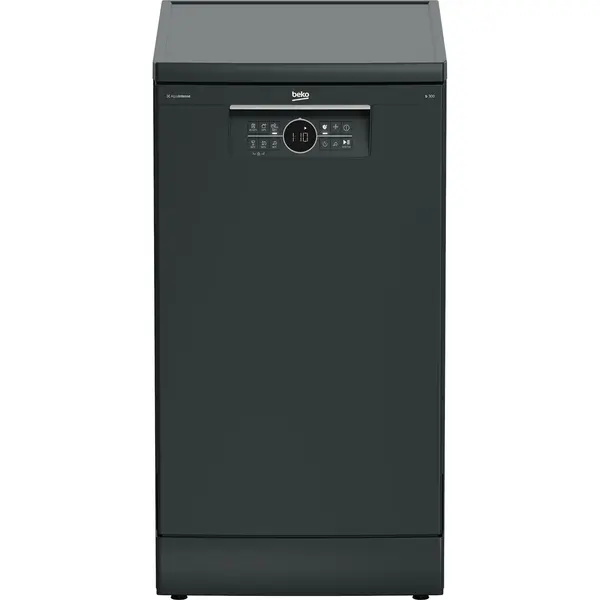 Masina de spalat vase Beko BDFS26123AQ, 11 seturi, 6 programe, Slim, Clasa E, Child Lock, Senzor murdarie, Display LED, Anthracite