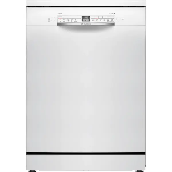 Masina de spalat vase Bosch SMS2HTW06E, 13 seturi, 5 programe, Clasa C, 60 cm, DosageAssist, Afisare timp ramas, Sistem AquaStop, Alb