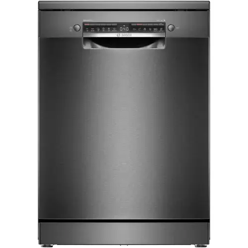 Masina de spalat vase Bosch SMS4EMC06E, 14 seturi, 6 programe, Home Connect, Silence Plus, Motor EcoSilence Drive, Clasa B, 60 cm, Inox negru