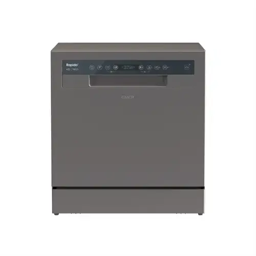 ​Masina de spalat vase compacta Candy RapidÓ CP 8F9FFA, 8 seturi, 8 programe, Clasa F, Wi-Fi, Express, Maxi-Ladle (Antracit​)