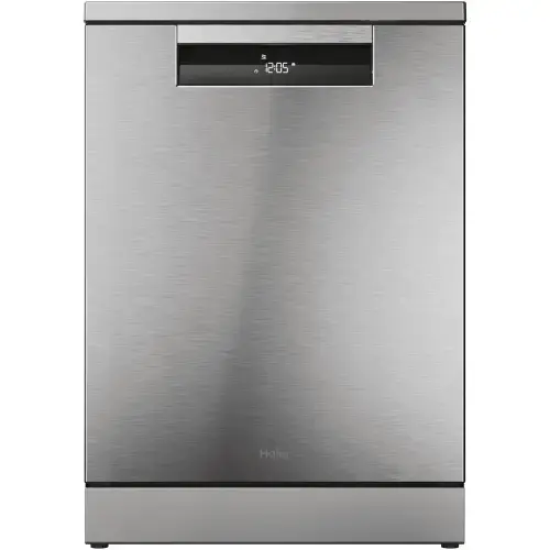 Masina de spalat vase Haier XF 5C4M1X, 15 seturi, 8 programe, Clasa C, Motor Inverter, WiFi, H-Spray Arm, Flex Zone, Part Light, Automatic Open Door, 60 cm (Inox)