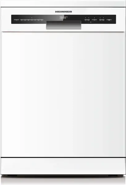 Masina de spalat vase Heinner HDW-FSM60714AWD+++, 14 seturi, Clasa energetica D, Display LED, 7 programe, 3 Cosuri, 60 cm (Alb)