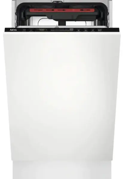 Masina de spalat vase incorporabila AEG Slim Maxiflex FSE73507P, 10 seturi, 7 programe, AirDry, Motor Inverter, Quick Select, SatelliteClean, Clasa D (Alb)