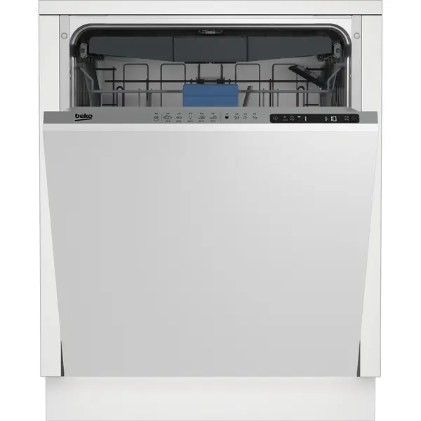 Masina de spalat vase incorporabila Beko BDIN25323, 15 seturi, 5 programe, Display LED, Automatic Door Opening, Hygiene Intense, Clasa D