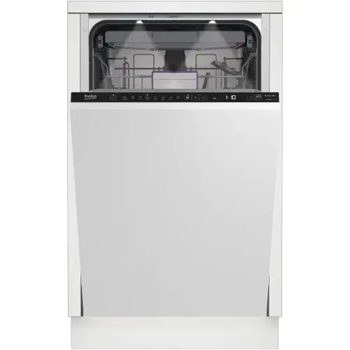 Masina de spalat vase incorporabila Beko BDIS38040A, 10 seturi, 8 programe, AutoDose, Motor ProSmartInverter, AutoGlassShield, SelfDry, Hygiene Intense, Clasa C (Alb)