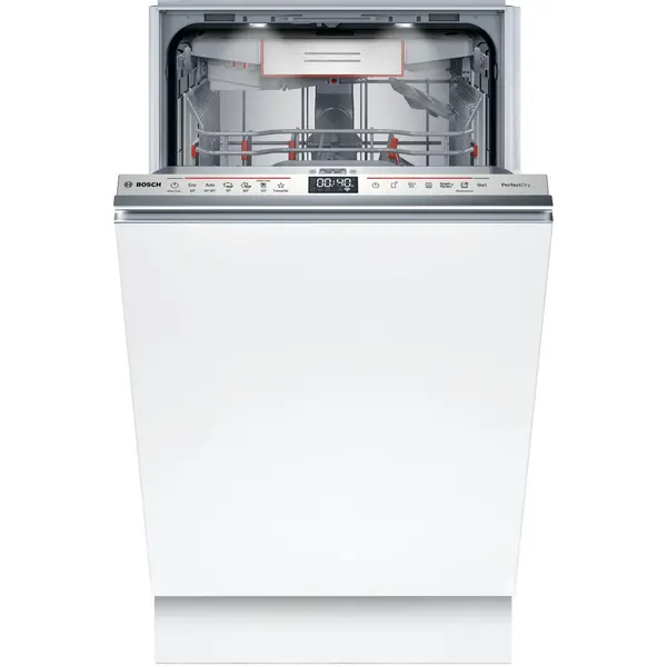 Masina de spalat vase incorporabila Bosch SPV6ZMX17E, 10 seturi, 6 programe, Filtru autocuratare, Perfect Dry, Home Connect, TimeLight, EmotionLight, Clasa C, Alb