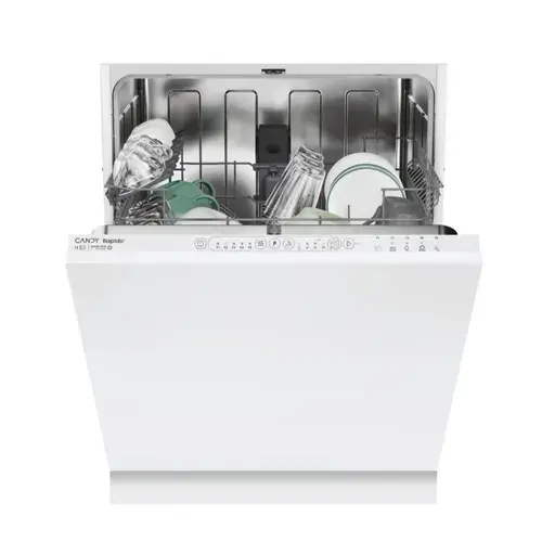 ​Masina de spalat vase incorporabila Candy CI 3E53E0W-80, 13 seturi, 5 programe, Motor Speed-Drive Inverter, Clasa E, Start intarziat 3-6-9 h (Alb)​
