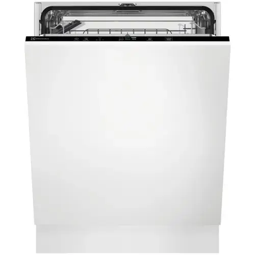 Masina de spalat vase incorporabila Electrolux EEA627201L, 13 seturi, 6 programe, AirDry, QuickSelect, Clasa E, Motor inverter, Afisaj LED, 60 cm (Alb)