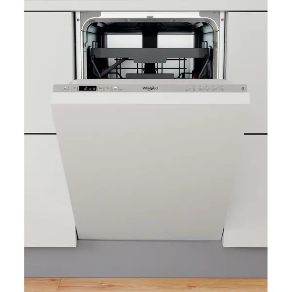 Masina de spalat vase slim incorporabila Whirlpool WSIC3M27C, 10 seturi, 6 programe, 6th Sense, Clasa E