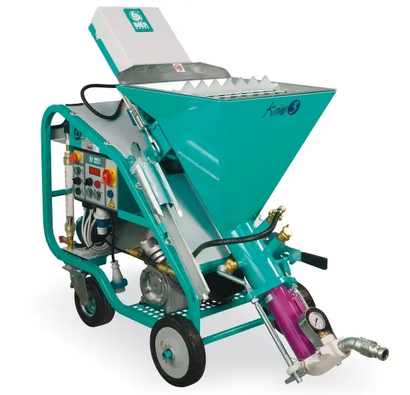 Masina de tencuit IMER Koine 3, debit material 8-11-14-17 l/min., motor 230V, 3.4 kW, distanta maxima de pompare 15 m