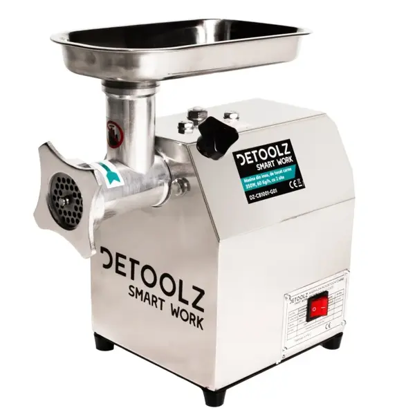 Masina de tocat carne Detoolz, 350W, 60 kg h Inox cu 2 site
