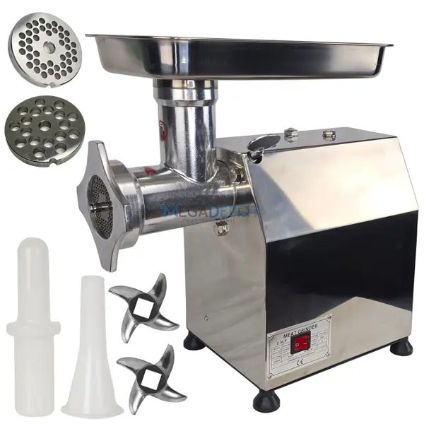 Masina de tocat carne, electrica, MK-22, 4500W, Inox, 450kg h, reductor in baie de ulei, 2 site ,2 x cutite, accesoriu carnati