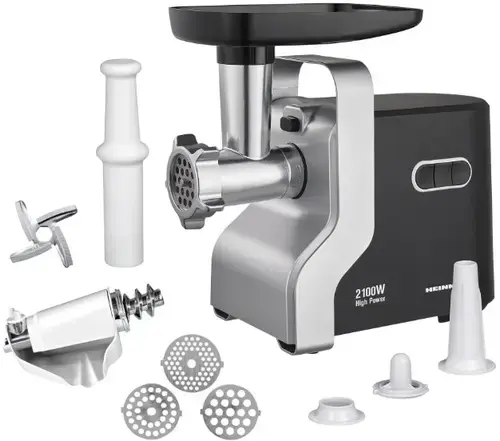 Masina de tocat Heinner Weston MG-2100BKSL, 2100W (Negru/Argintiu)