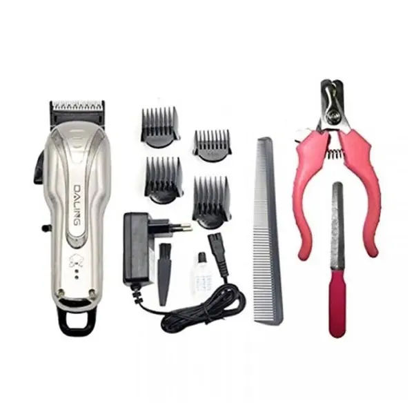 Masina de tuns caini talie medie si mare, 8 in 1, 12 W, 4 capete