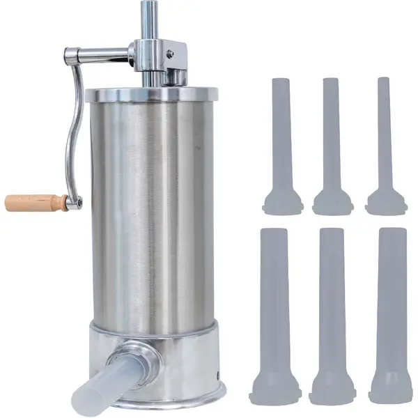 Masina de Umplut Carnati, Inox, 6 Kg, Vertical, 6 Palnii Incluse