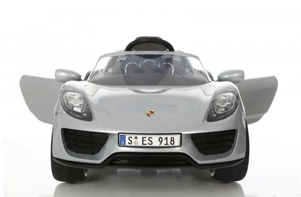 Masina electrica copii Porche 918 Spyder 12V 35W cu telecomanda, scaun piele, deschidere usi si oglinzi