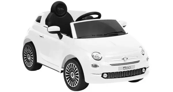 Masina electrica pentru copii Fiat 500, alb