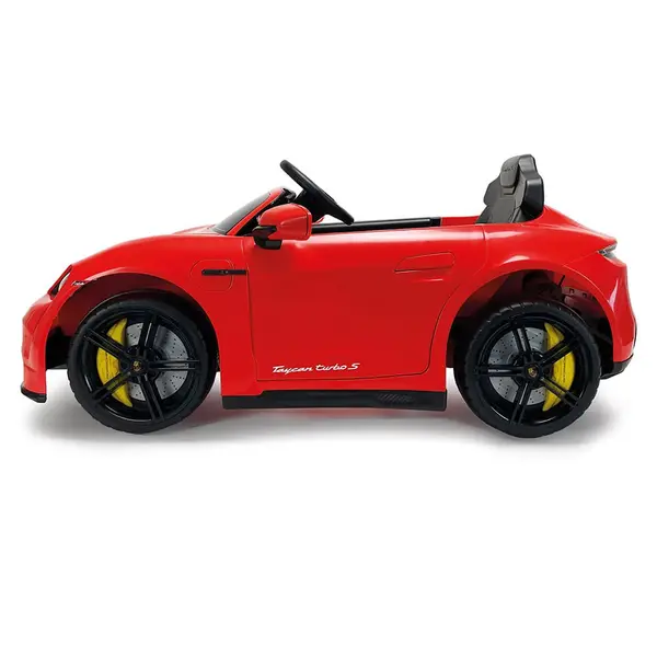 Masina electrica pentru copii Injusa Porsche Taycan 12V, 2 viteze, frana electrica, lumini Led, radio, USB, telecomanda, deschidere usi, varsta 2 ani+
