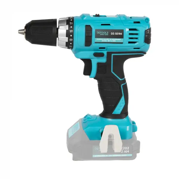 Masina gaurit insurubat Detoolz DZ-SE186, 28Nm, 18V Li-ion, pe acumulator, 2 Viteze, Fara acumulator si incarcator incluse