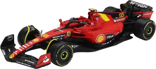 Mașină metalică Bburago - Ferrari F1 SF-23, Team Scuderia Ferrari, # 55 Carlos Sainz, 1:43