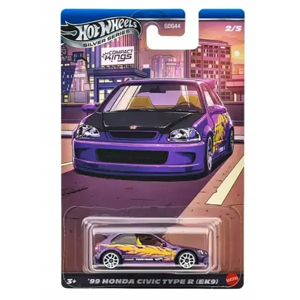 Masina metalica, Hot Wheels, Silver Series, 99 Honda Civic Type R EK9, 1:64