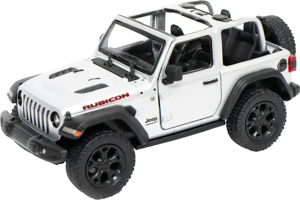 Mașină metalică Kinsmart - 2018 Jeep Wrangler Open Top, 1:34, gri deschis