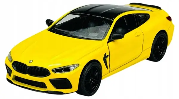 Mașină metalică Kinsmart - BMW Competition Coupe, 1:34, galbenă