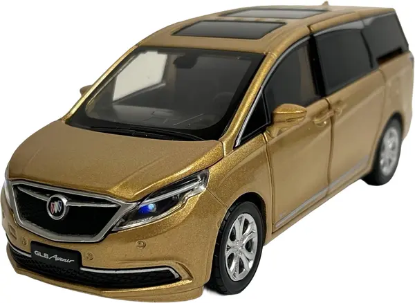 Mașină metalică Tayumo - Buick, GL8 2000, 1:32, cu sunet și lumină, aurie