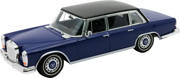 Mașină metalică Welly - 1963 Mercedes-Benz 600, albastru, 1:24