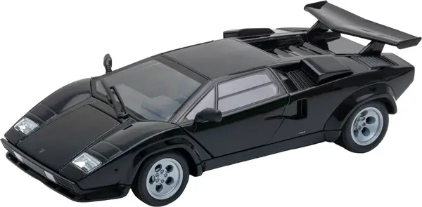 Mașină metalică Welly - Lamborghini Countach LP 5000 S, negru, 1:24