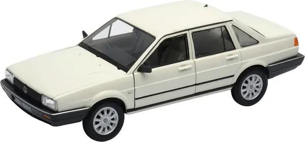 Mașină metalică Welly - Volkswagen Santana, alb, 1:24
