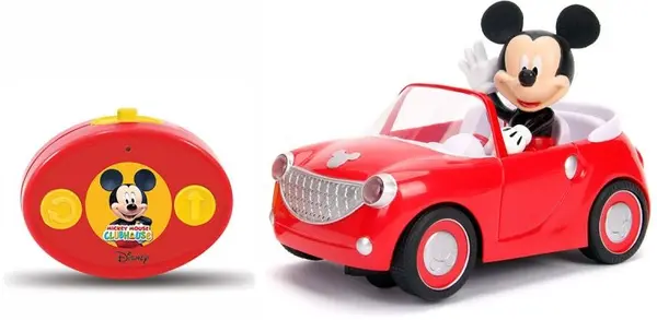 Mașină radiocomandată Jada Toys Disney - Mickey Mouse, cu figura