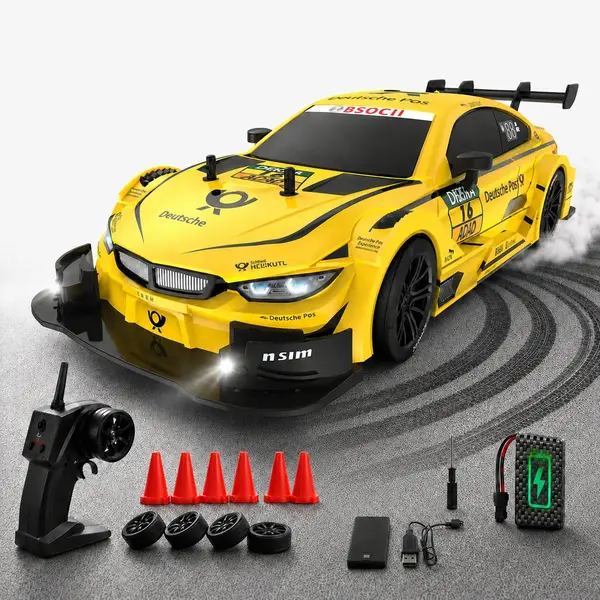 Masina RC Drift 1:16 cu 4WD, Viteza 22KM/H, Galben - Default Title