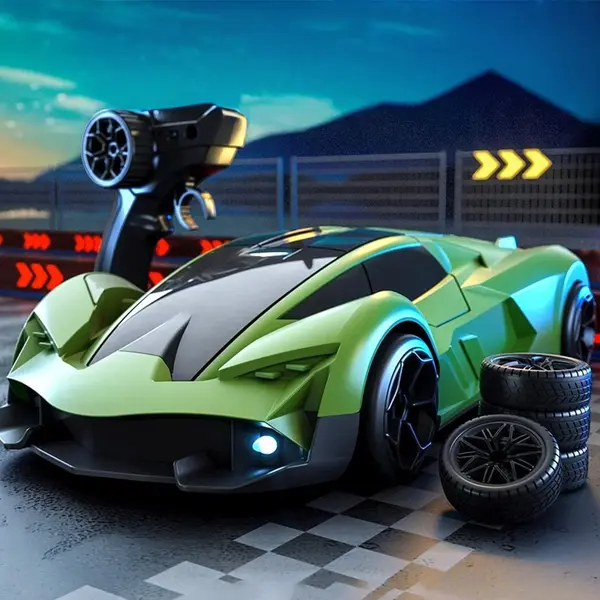 Masina RC Timebox, - Lamborghini 4WD pentru viteza si drift, Verde - Default Title